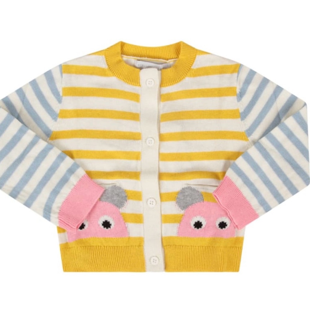 Stella McCartney Yellow and Blue Striped Kids Sweater